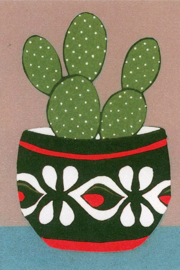 bunny ear cactus card