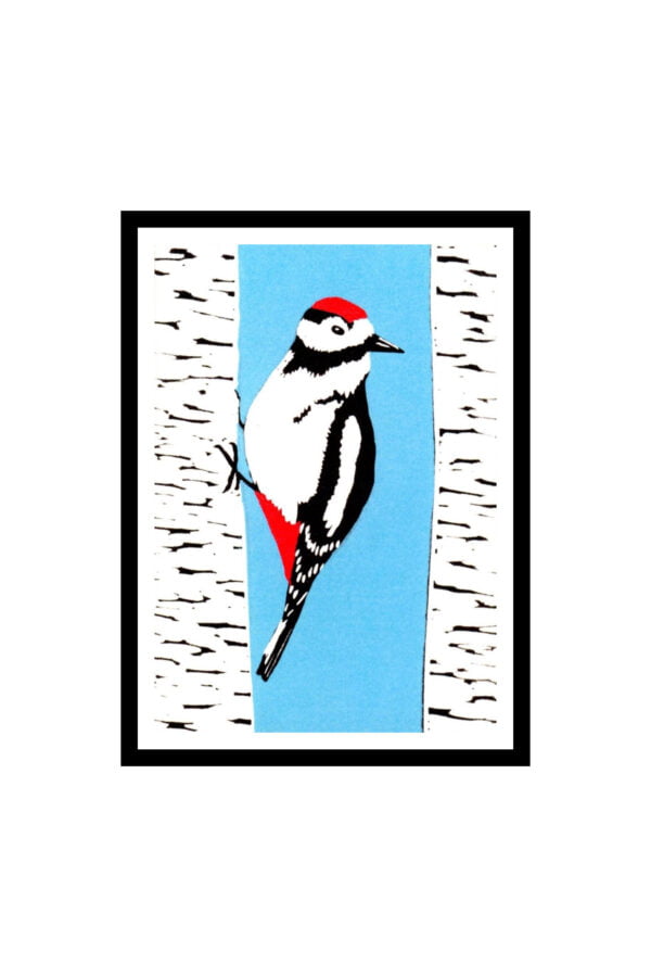 Woodpecker A4 art print by Esther Rolls
